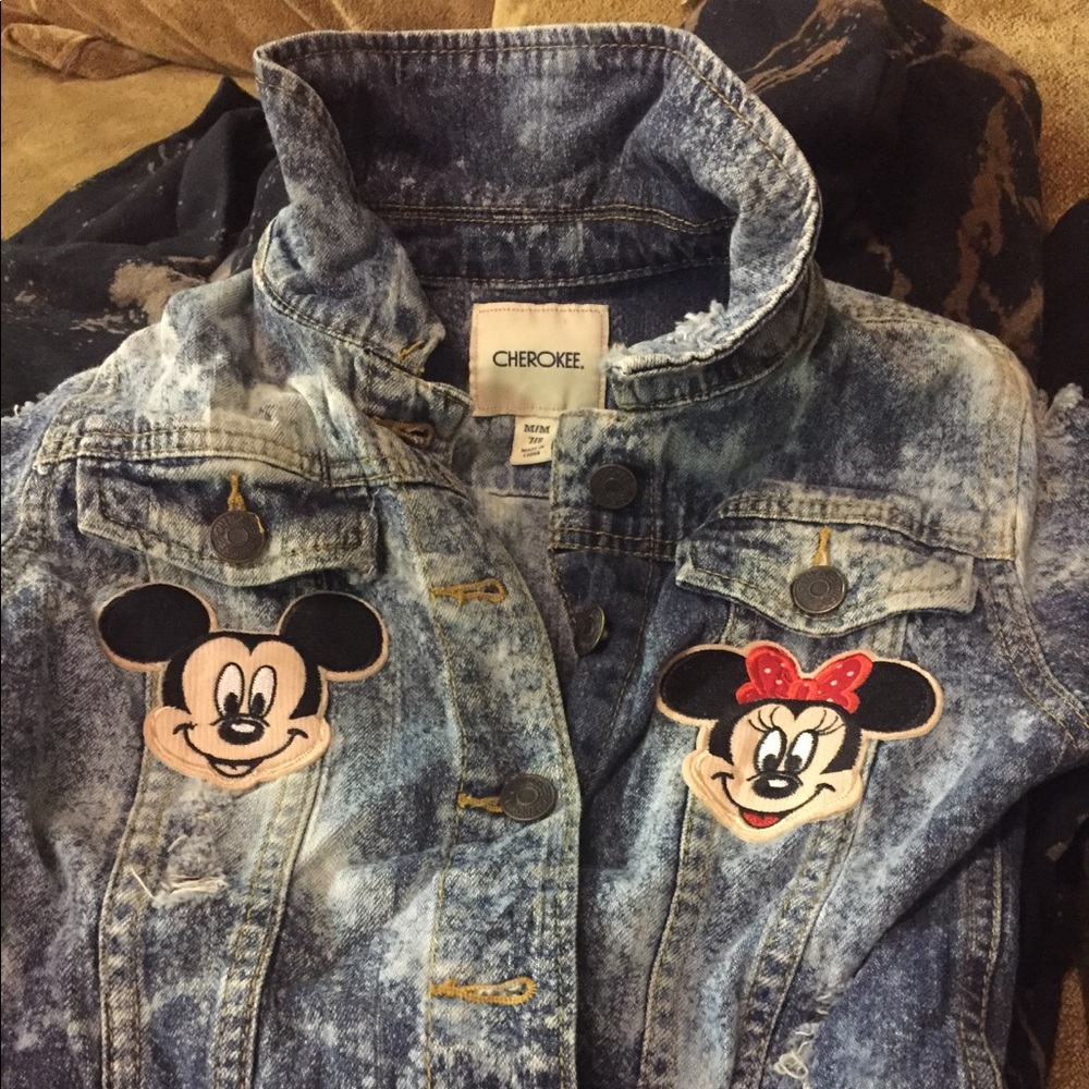 Girls Jean Jacket custom patches and design. Nice